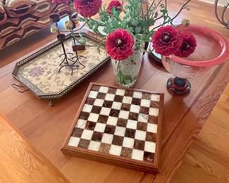 Marble and Wood Chessboard