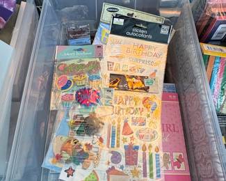 Assorted Easter and Birthday Craft and Scrapbooking Supplies Lot second image
