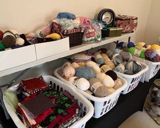 Large Collection of Assorted Craft Yarn and Fabric second image