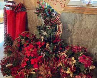 Collection of Assorted Artificial Christmas Florals and Wreaths second image