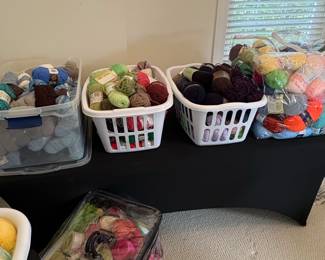 Large Collection of Assorted Craft Yarn and Fabric third image