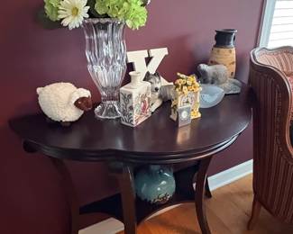 The Bombay Company Demilune Console Table with Shelf