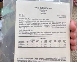 McDonalds Chicago Bears Collector Card Set second image
