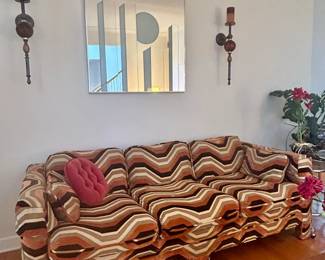 Vintage Jack Lenor Larsen Chevron Sofa