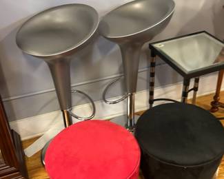 Funky bar stools and rocket stools