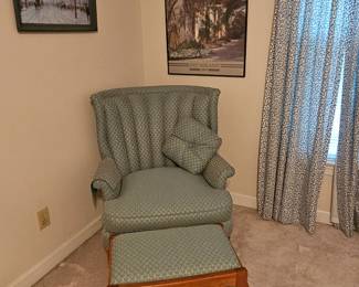 Channel Back Chair and Stool
