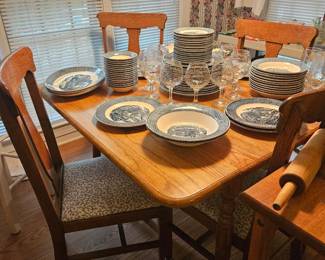 Currier and Ives Blue China