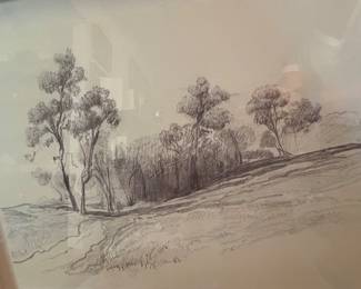 Hearth and Hand with Magnolia Pencil Sketch Framed