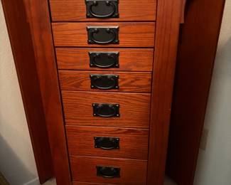 Beautiful Wooden Jewelry Cabinet with opening sides