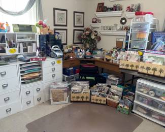 A Crafting Room filled with everything imaginable! Teachers can really stock up here!