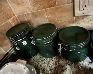 #114 3 pc Green Cannister Set $20.00