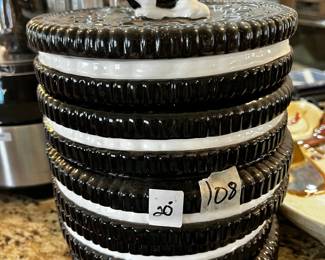#108 Oreo Cookie Jar - 9" Tall $20.00