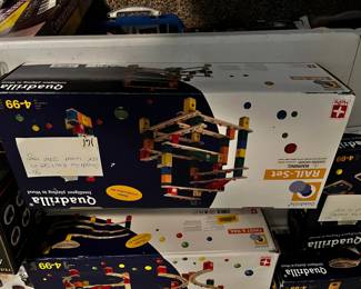 #161 Quadrilla Rail-Set Game in Box Wood Stem Toy $30.00