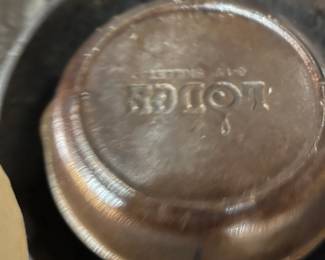 #116 Set of 3 Cast Iron Skillets Lodge - 6.5", 8", and 8" has one lid for 8" Skillets $25.00