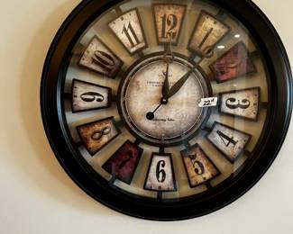 #005 Decorative Wall 22" Clock $20.00