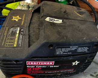 #095 Craftsman Air Compressor single Cycle 2 HP Air Delivery - Electric $50.00