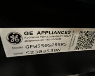 #049 GE Front Load Washer Smart Quiet Load Model GFWS50SPR and GE Dryer on pedestals $1,200.00