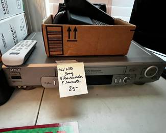 #034 SLV N80 Sony Video Recorder & Remote $25.00
