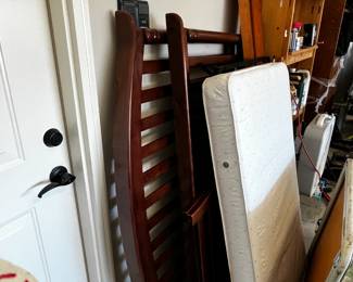 #082 Laminate Baby Bed - Adjustable w/mattress $25.00