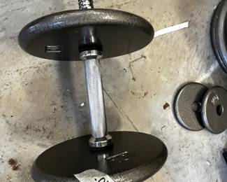 #091 Spin Lock Dumbell Bar w/25 pounds - 2 10 pounds and 2 2.5 pounds $40.00 #092 Spin Lock Dumbell Bar w/25 pounds - 2 10 pounds and 2 2.5 pounds $40.00