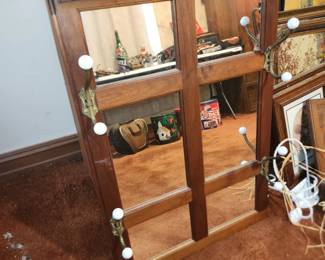 Mirror with hooks