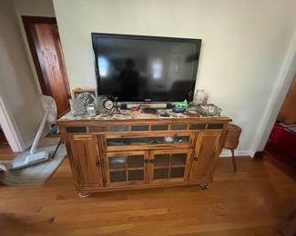 Console with slate insets