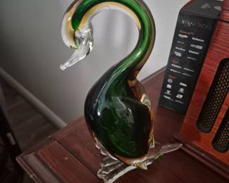 vintage Italian Murano Glass Duck Figurine $60