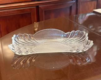 Vintage Pressed Glass Relish Tray - Iowa Pattern