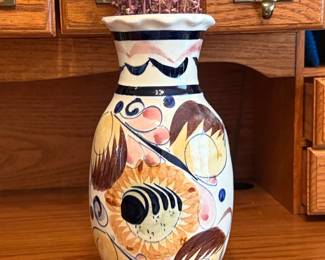 Vintage Tonala Mexican Pottery Vase
