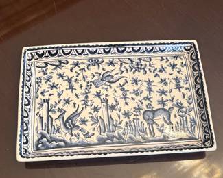 Real Cerâmica Coimbra Hand-Painted Tray by Manuela