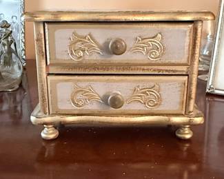 Vintage Florentine Style Jewelry Chest