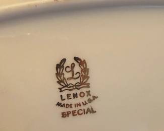 Lenox Butter Dish with Gold Trim