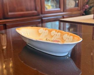 Leuchtenburg Germany Celery/Relish Dish with Roses