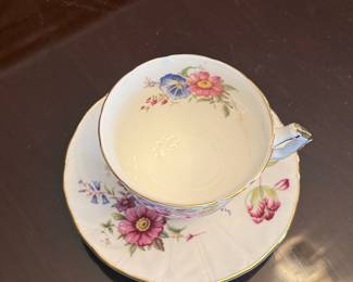 Aynsley Bone China Teacup and Saucer - Pattern 2383