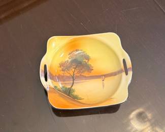 Noritake Hand Painted Landscape Dish with Handles