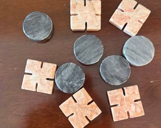 Stone Tic-Tac-Toe Game Set