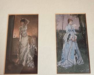 Victorian Fashion Print Quadriptych