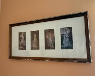 Victorian Fashion Print Quadriptych