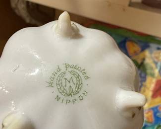 Hand Painted Nippon Porcelain Footed Candy Dish