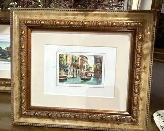Venetian Canal Scene Art Print by Bonazzon