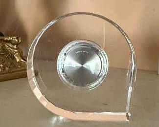 Clarity Quartz Crystal Teardrop Desk Clock