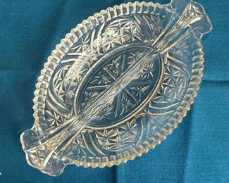 Stars and Bars Divided Relish Dish