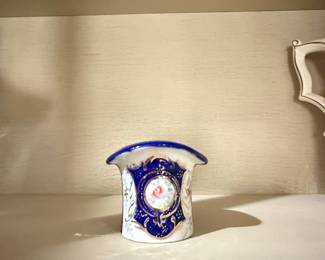 Porcelain Top Hat Toothpick Holder