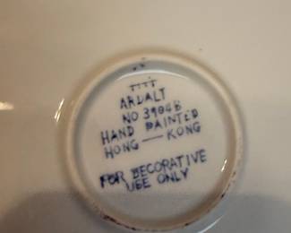 Ardalt Hand Painted Decorative Plate No 3904B Chinoiserie