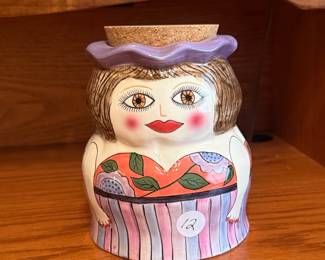 Susan Paley By Ganz "Blossom" Ceramic Figural Jar