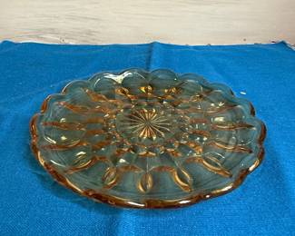 Glass Tray with Scalloped Edge