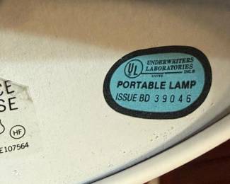 Underwriters Laboratories Portable Spotlight Lamp