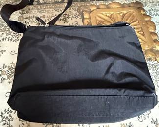 Calvin Klein Black Nylon Crossbody Bag with Logo Strap