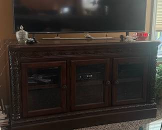 Dark Wood Media Console