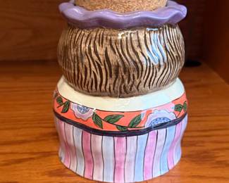 Susan Paley By Ganz "Blossom" Ceramic Figural Jar